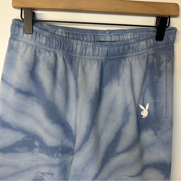 Playboy by Pacsun Blue Tie-Dyed Sweatpants, Size Medium - Picture 4 of 9